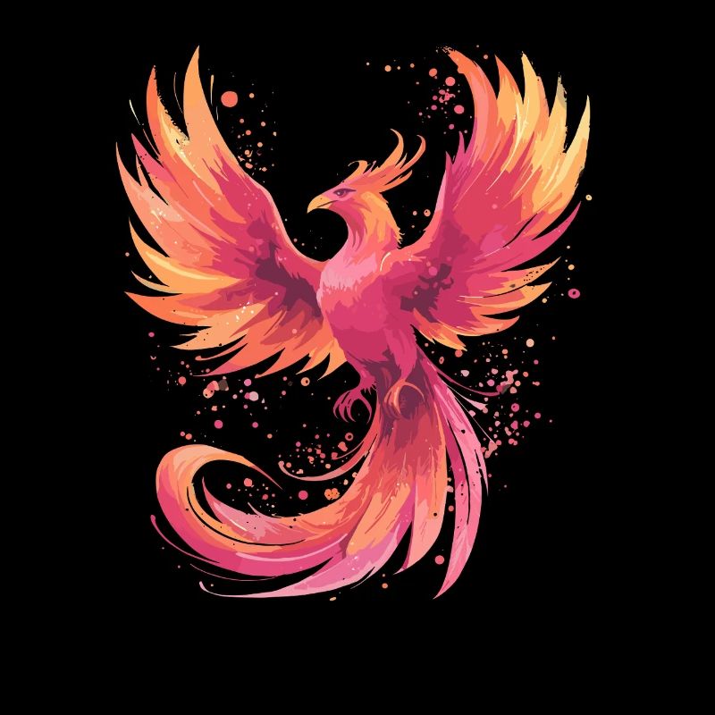 Phoenix in flame colors