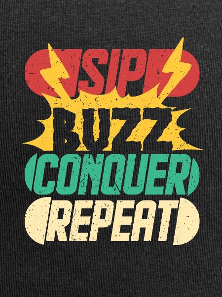 Energy Drink Sip Buzz Conquer