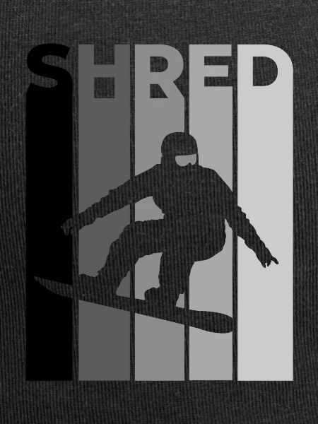 SHRED Snowboarder – Snowboard Saying & Action