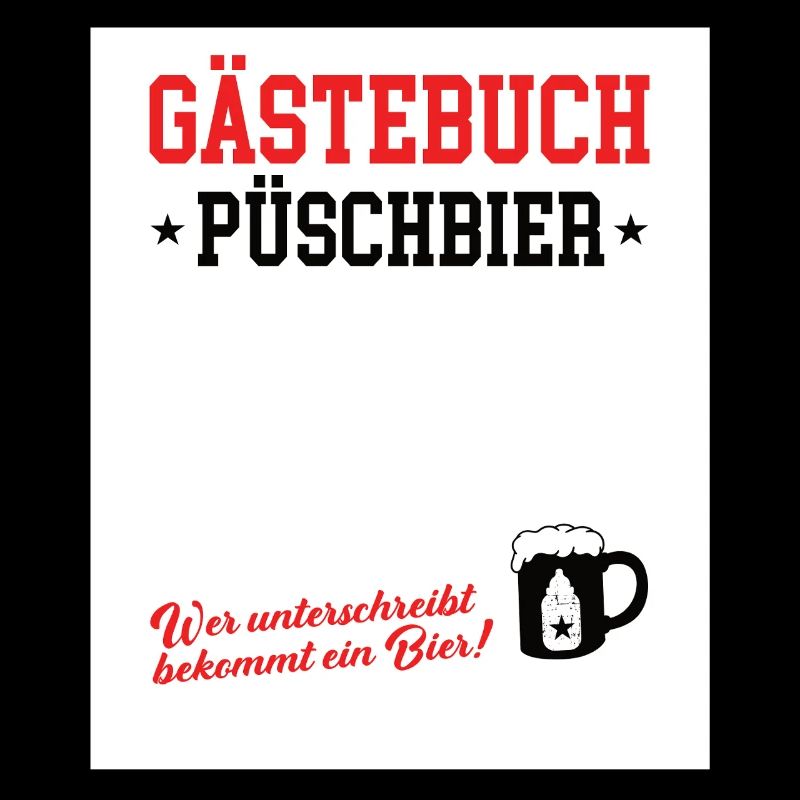 Guestbook Püschbier Babyshower Pullerparty New Papa