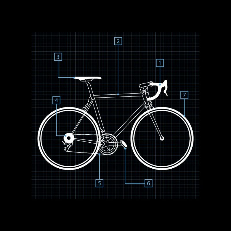 Conception vintage de cyclistes de Bicycle Blueprint