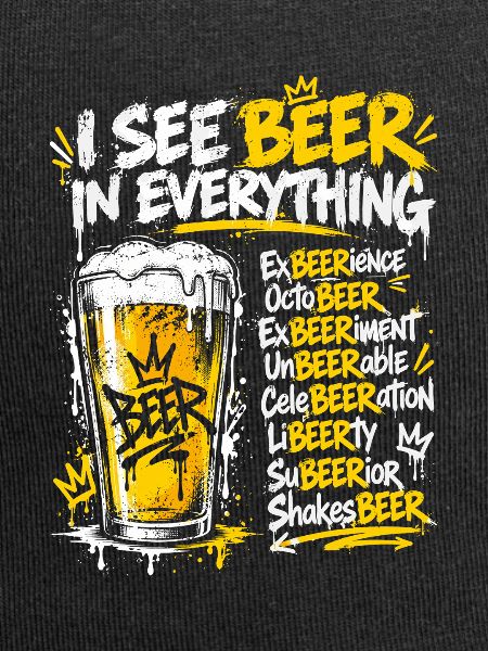 Ich sehe Bier in allem
