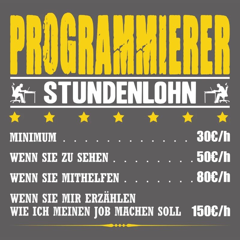 Programmierer Stundenlohn Informatik IT-Techniker