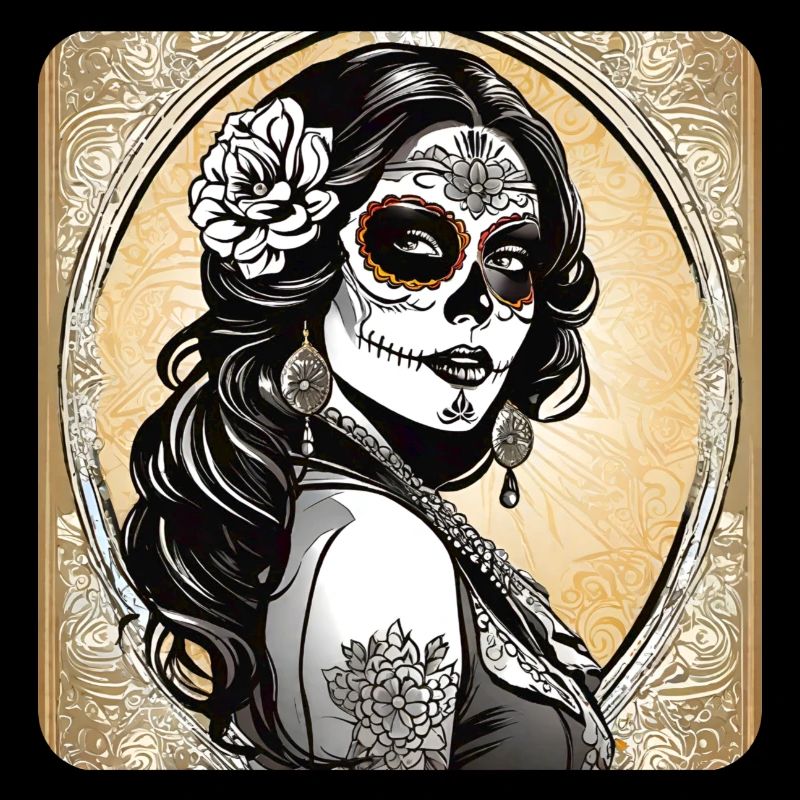 Dia de los Muertos Frau mit Blumen