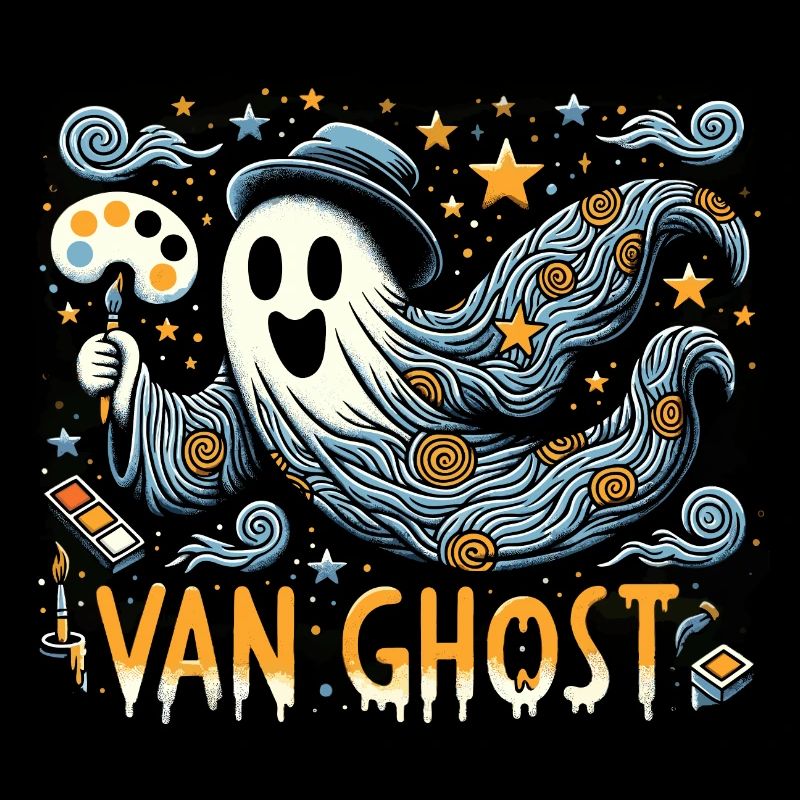 Van Ghost Art Professeur d’Halloween