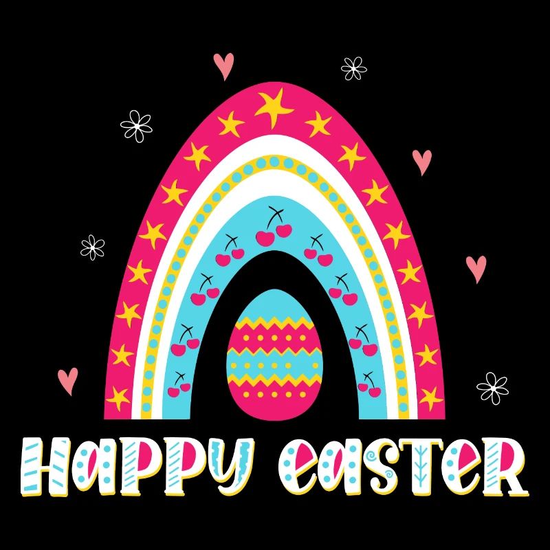 Happy Easter Easter Egg Rainbow