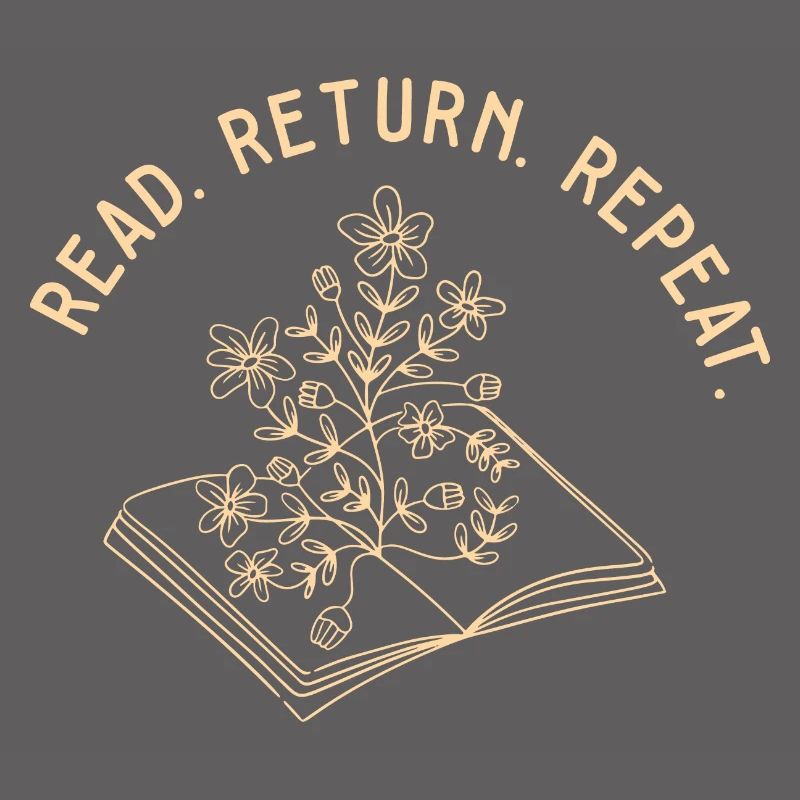 Librarian Read Return Repeat Library Worker Book