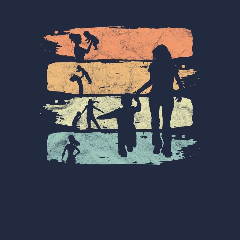 Mama Mutter Kind Retro Geschenkidee