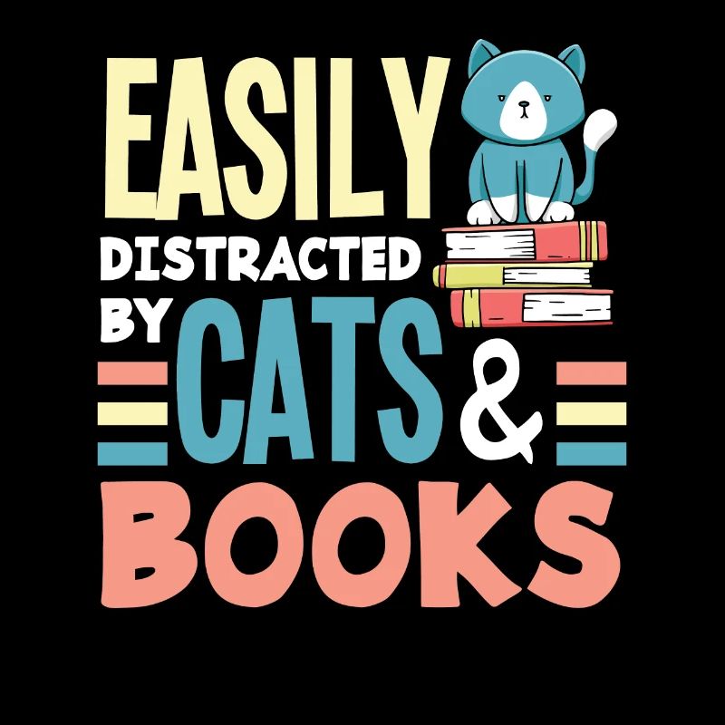 Cat Library Book Read Bookworm