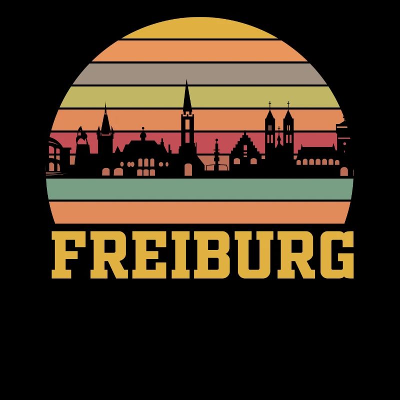 Freiburg | Freiburg Skyline Retro