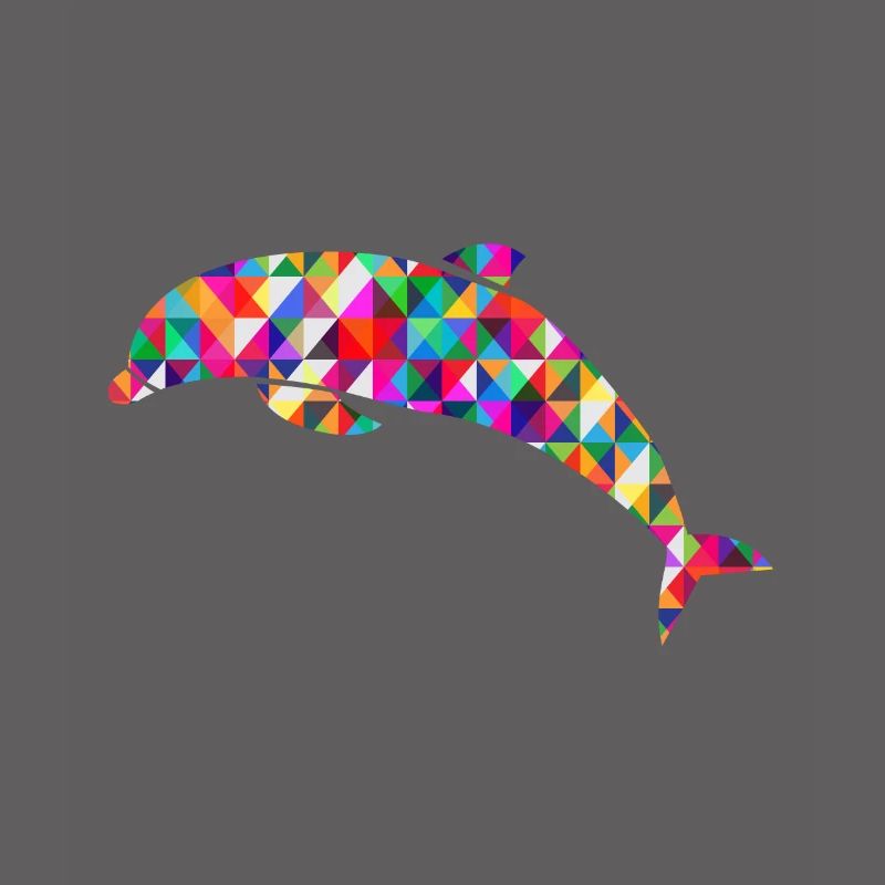 Dolphin Mosaic Colorful