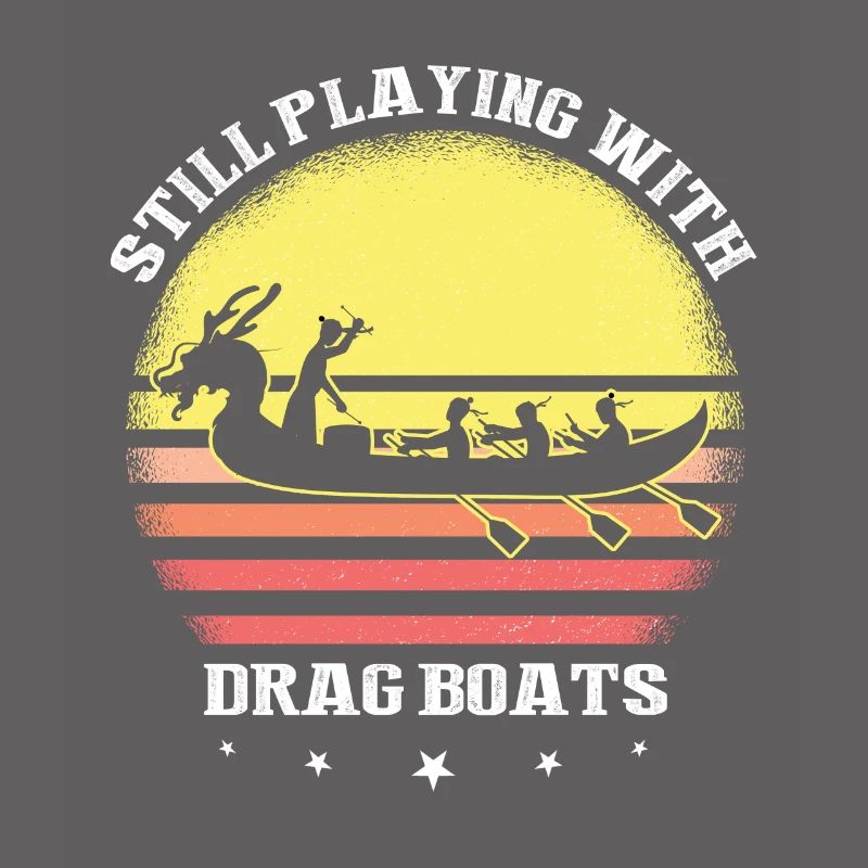 Drachenboot und Drachenboot Crew