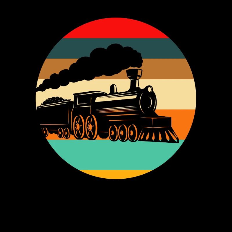 Retro Train Trains Train Spotter
