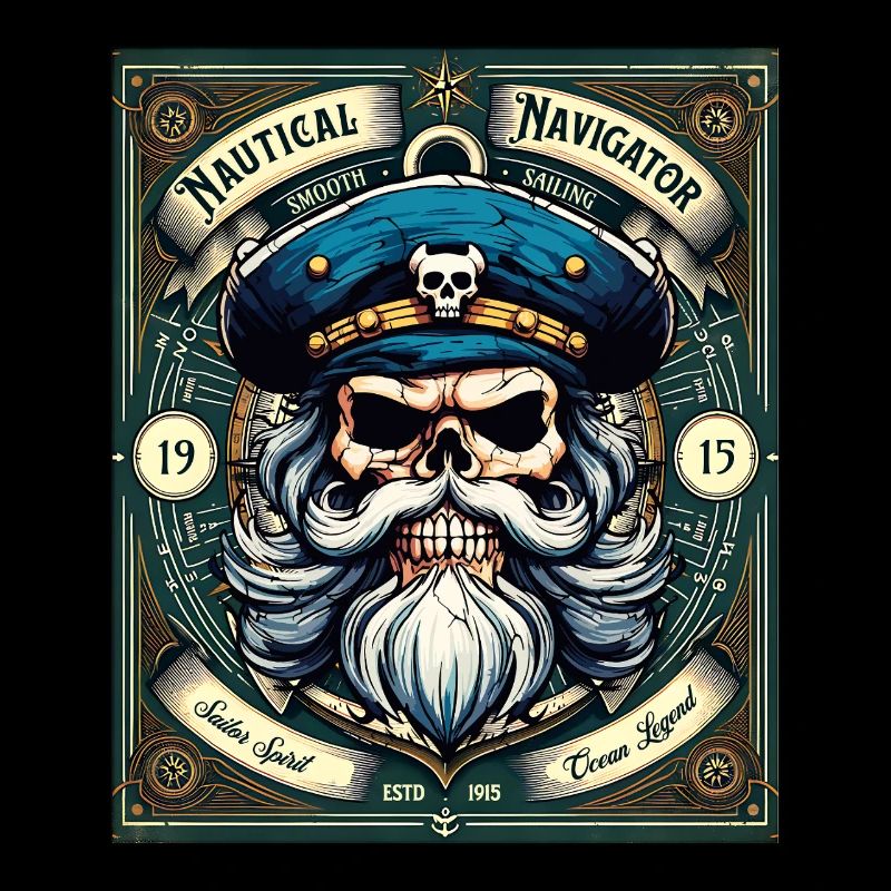 Crâne de marin Crâne Capitaine Ahoy Navire