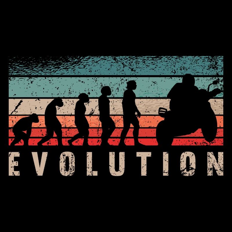 Motorcycle Evolution Vintage Biker Motorcycle