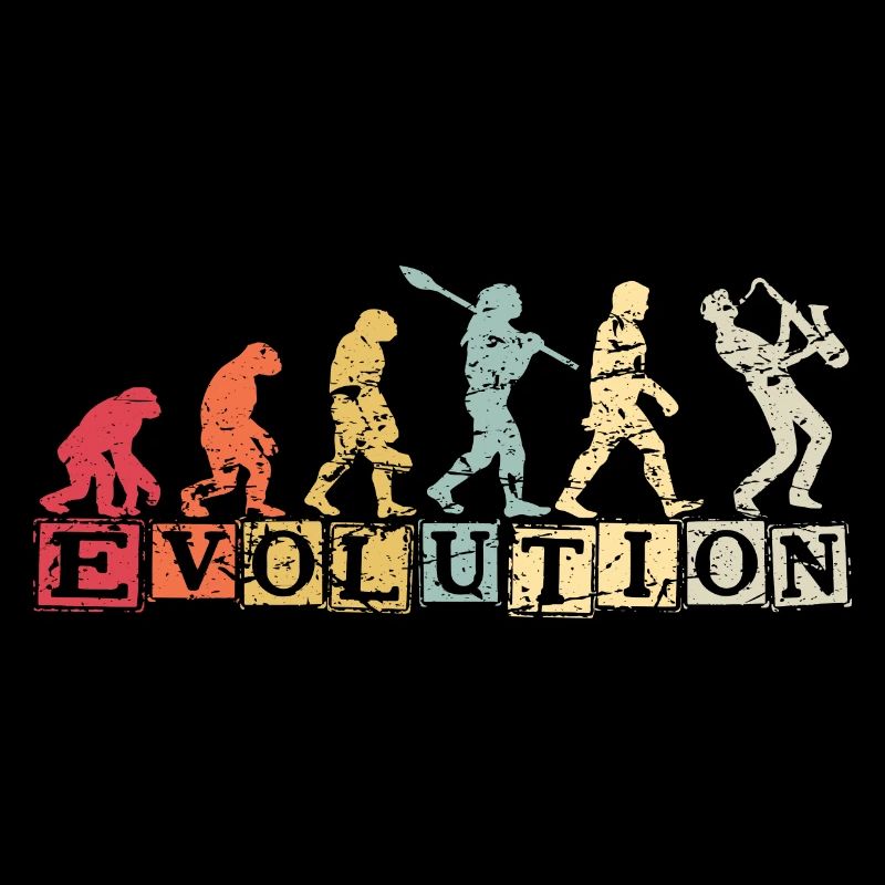 Evolution Saxophone Musician Saxophonist