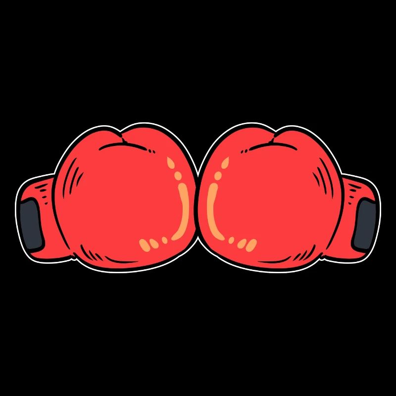 Cartoon -Boxhandschuhe Sparringspartner