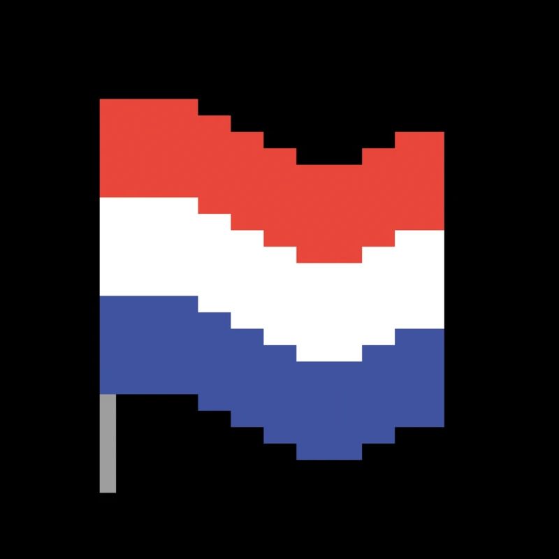 Pays-Bas Drapeau Pixel Art