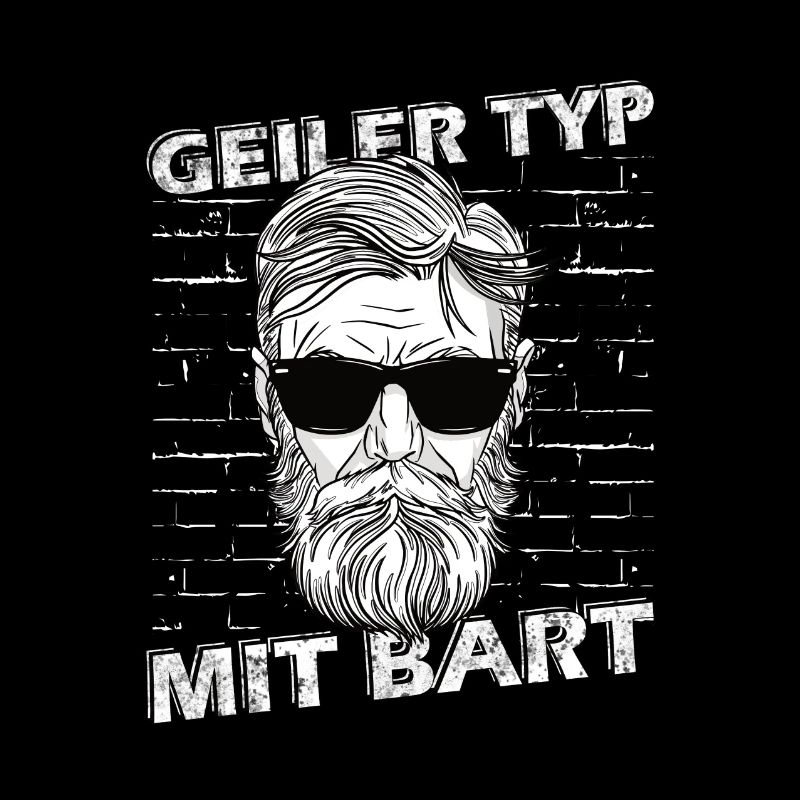 Geiler Typ mit Bart Hip Oberlippenbart Bärtig