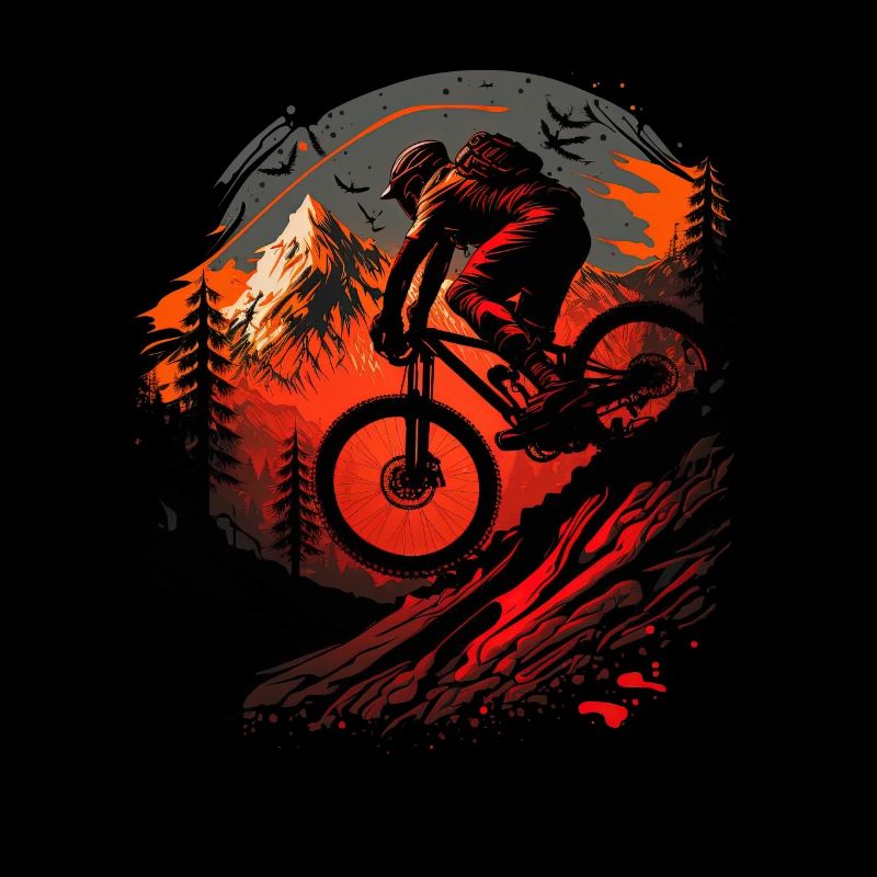Conception cool de descente de VTT pour les fans de VTT