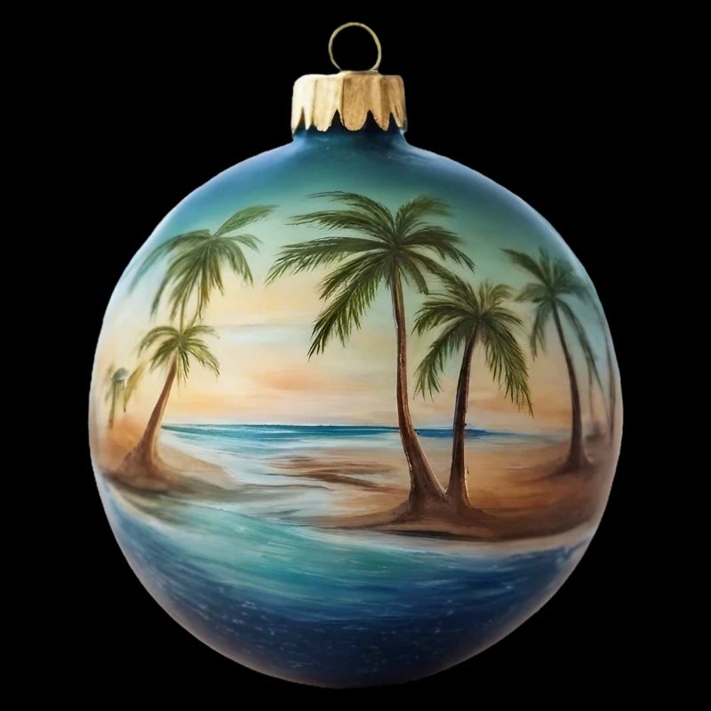 Weihnachtskugel mit Strand