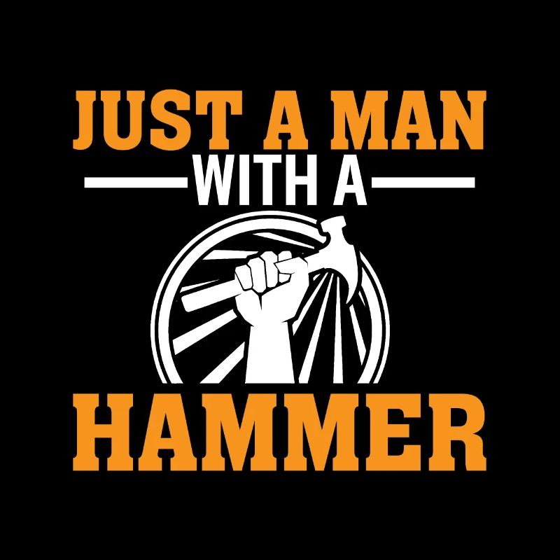 Nur Ein Mann Mit Einem Hammer