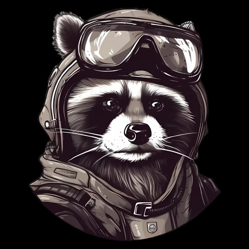 Waschbär Pilot