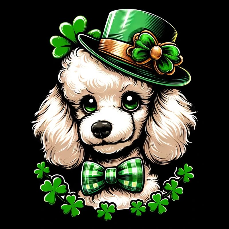 Sweet St. Patrick’s Day mignon caniche comique