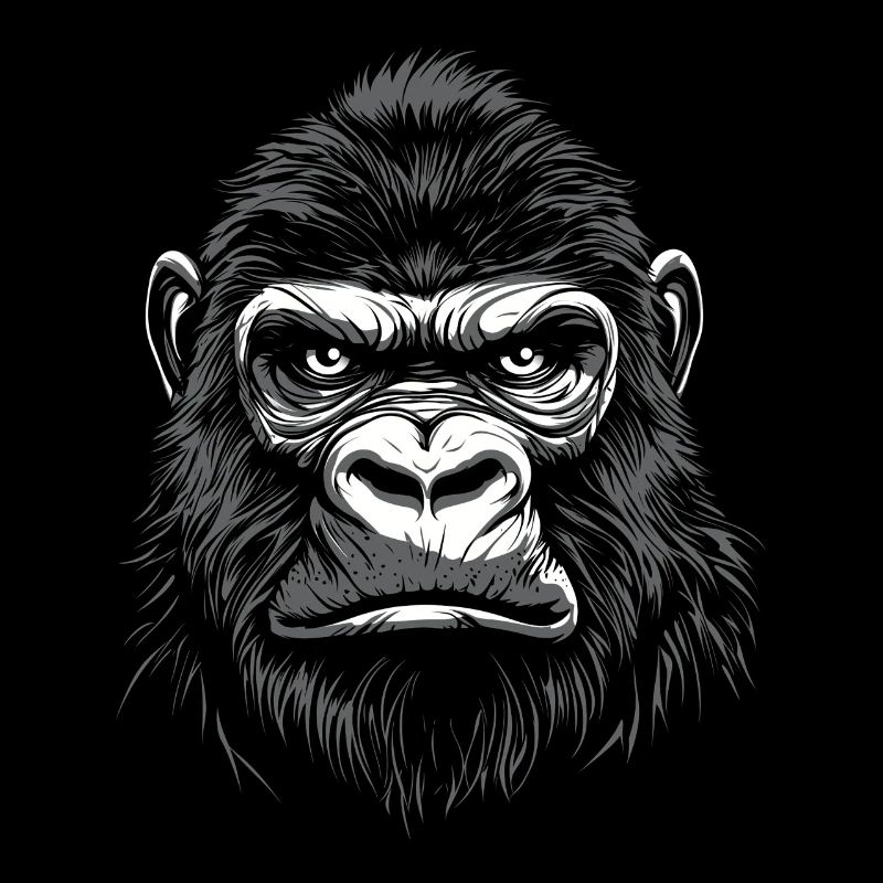 Gorille Portrait Faune Faune Jungle Singe