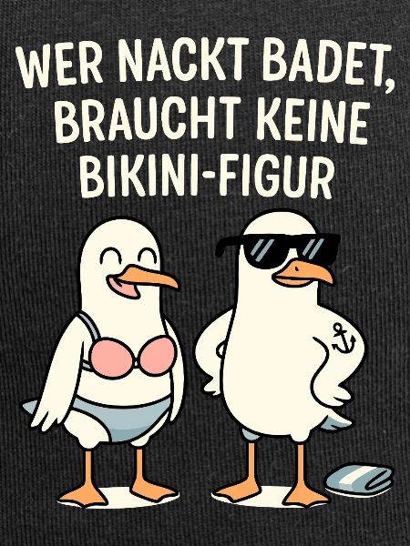Nackt badet Bikini-Figur Spruch