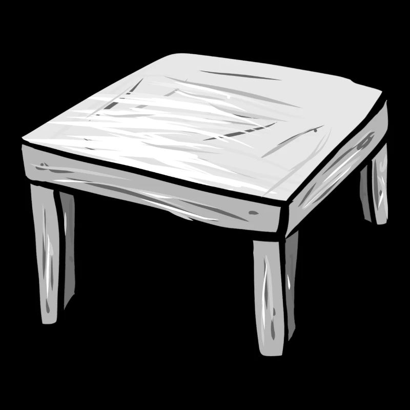 Icône de dessin animé de table de table en bois