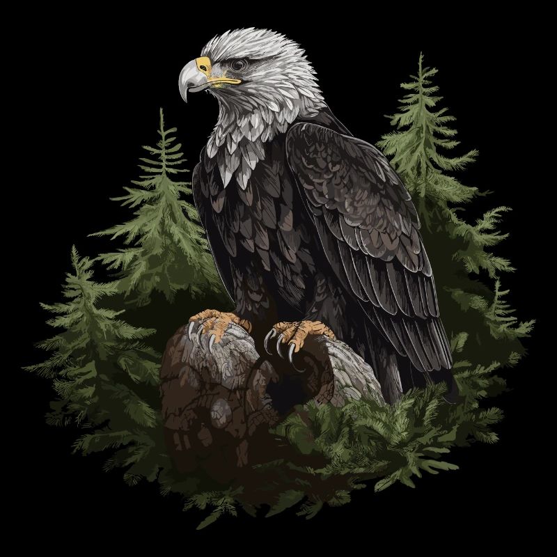 Forêt animale d’aigle à tête blanche