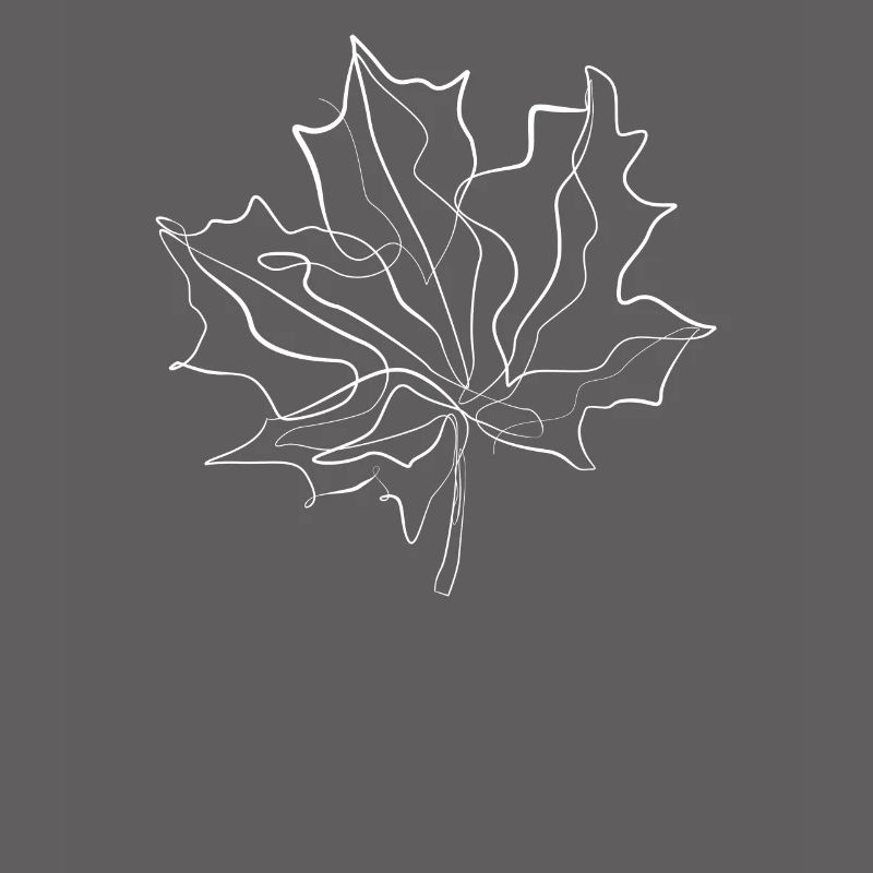 Maple Leaf Canada - one line drawing