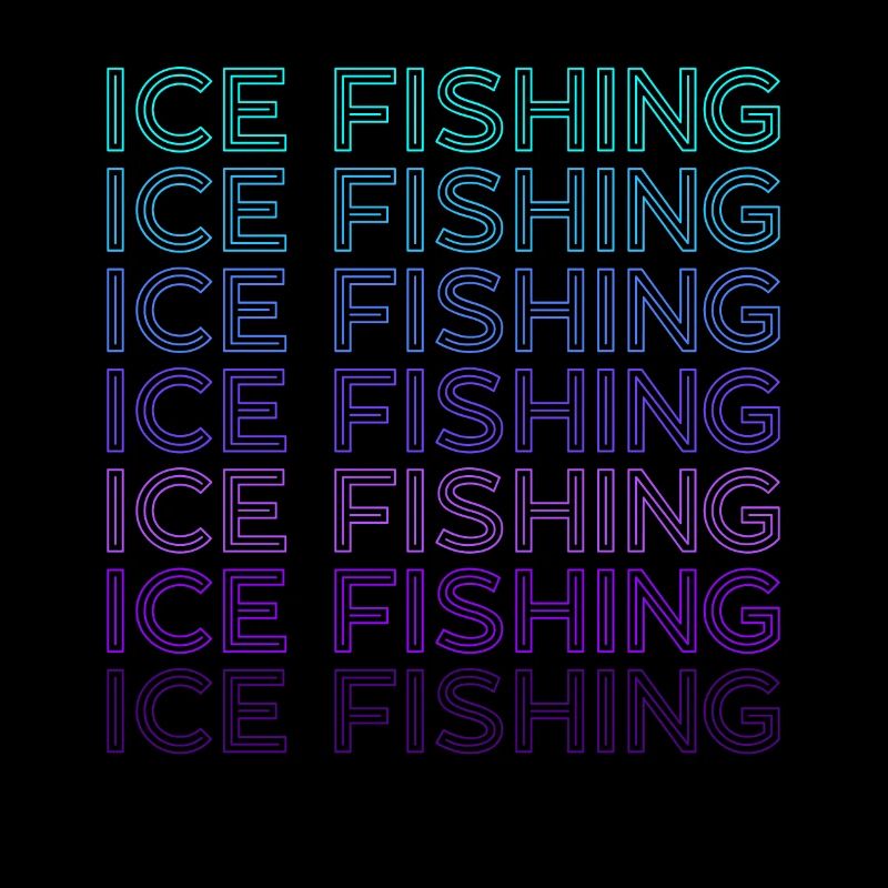 Pêcheur de pêche sur glace Retro