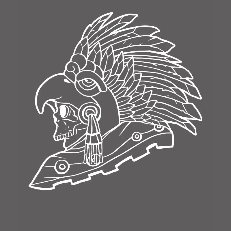 Aztec Eagle Warrior Mayan Skull Inca