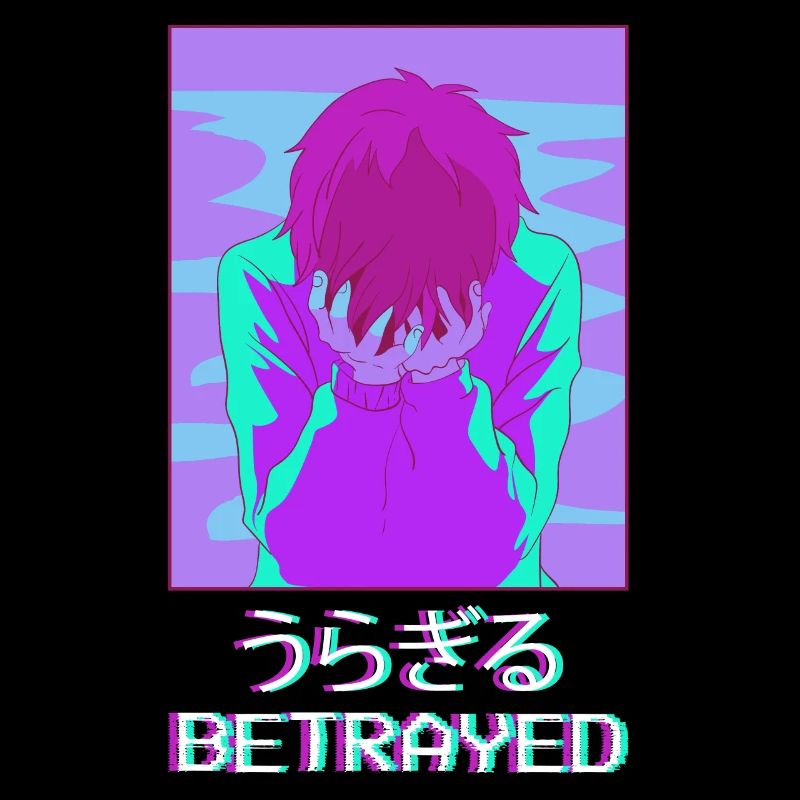 Emo Anime Junge Vaporwave Ästhetische Betrogene Ge