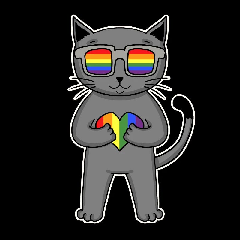 CHAT LGBT British Shorthair Rainbow