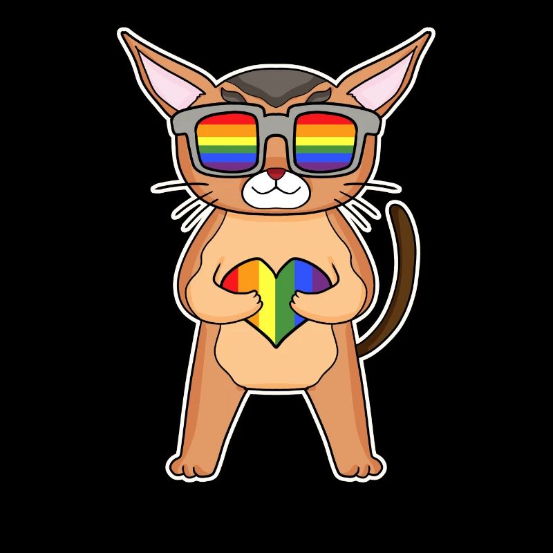 Chat LGBT Chausie Rainbow