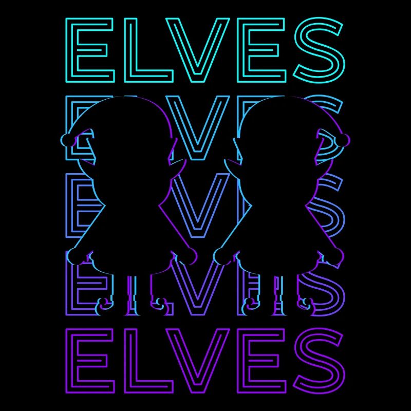 Elves Elf Retro Gift