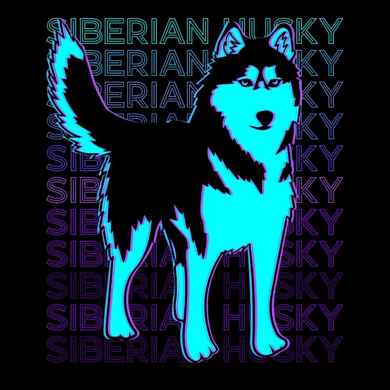 Siberian Husky Retro