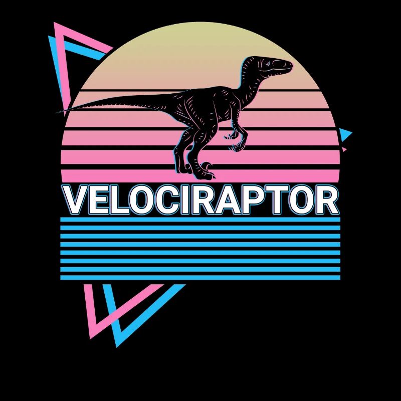 Velociraptor Dinosaur Retro