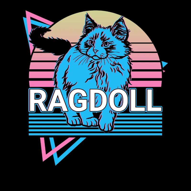Ragdoll Cat Retro