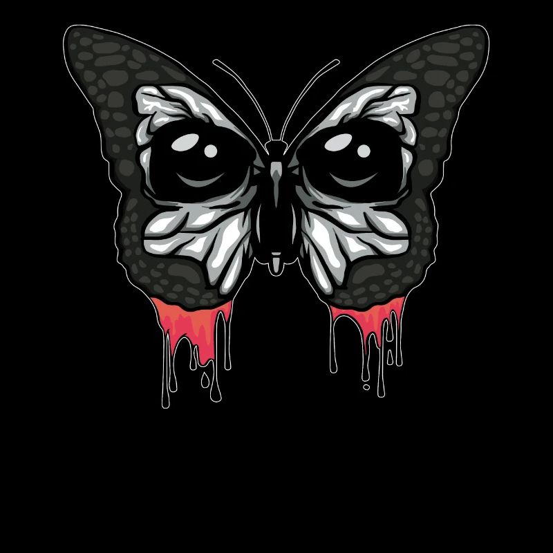 Zombiecore Ästhetische Gothic Zombie Schmetterling