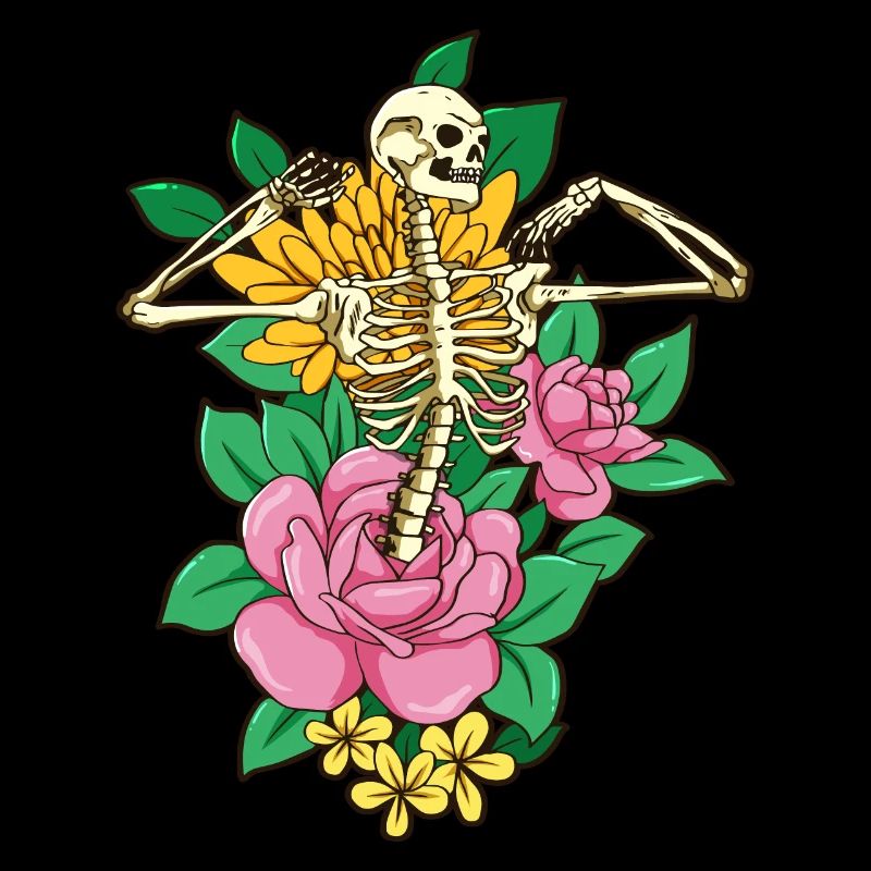 Bloomcore Ästhetisches Skelett Blume Flowercore Co