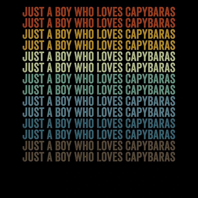 Nur ein Junge, der Capybaras liebt Capybara