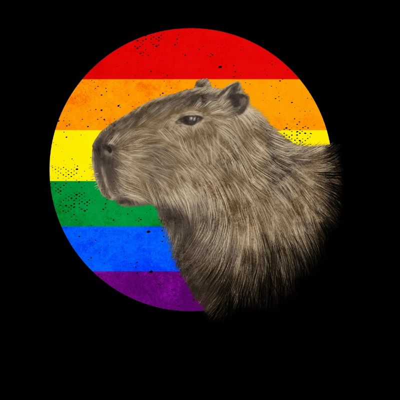 Drapeau arc-en-ciel de la Gay Pride Capybara Sublt