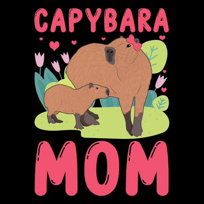 Lustige Capybara Mama Mami