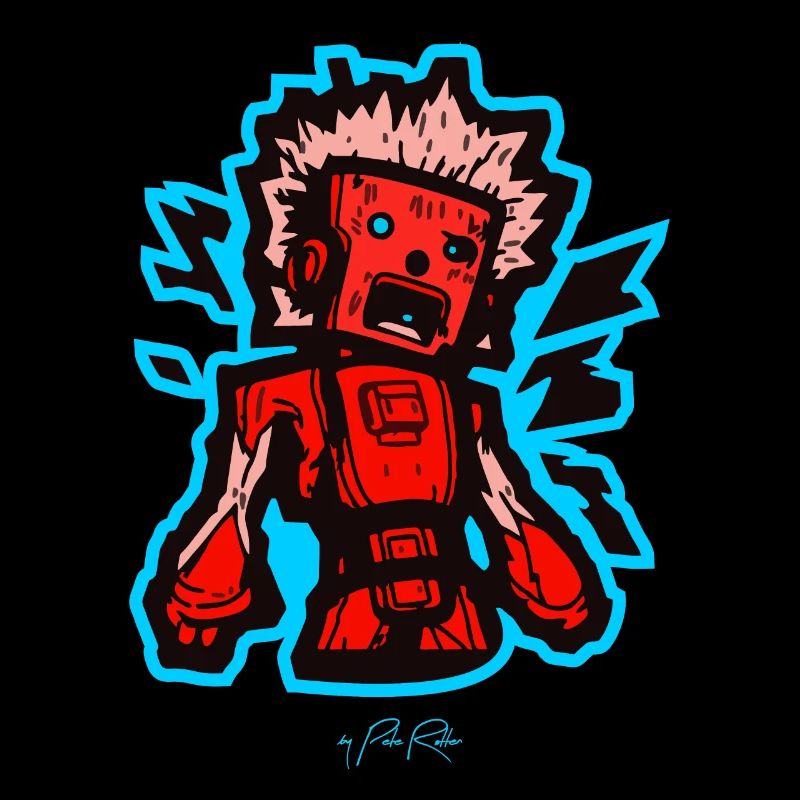 technological melancholy, robot agony type