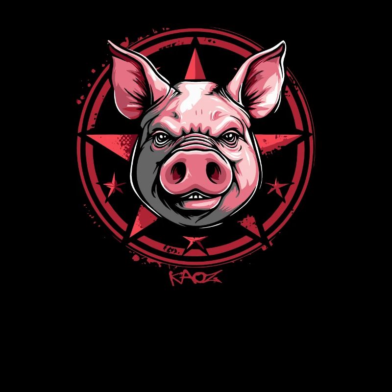 Logo de l’emblème cool : Cochon occulte de science-fiction