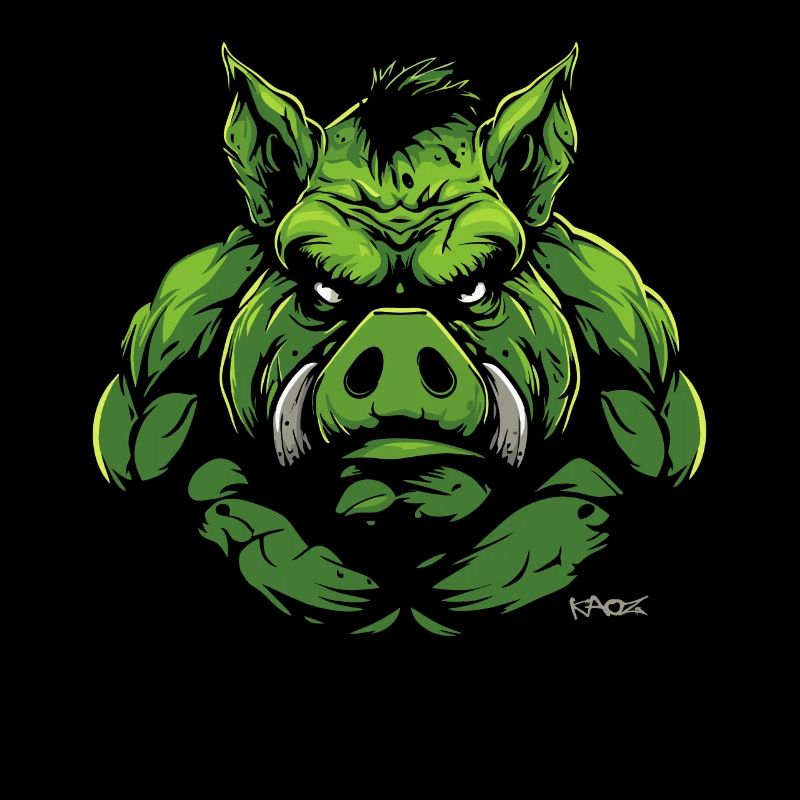 Bulk, le cochon musclé monstre vert
